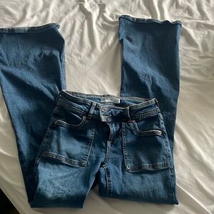 Low rise flare jeans